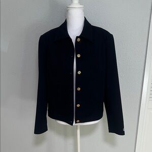 St. John Collection Patriotic Embellished Jacket – Navy | Size Small